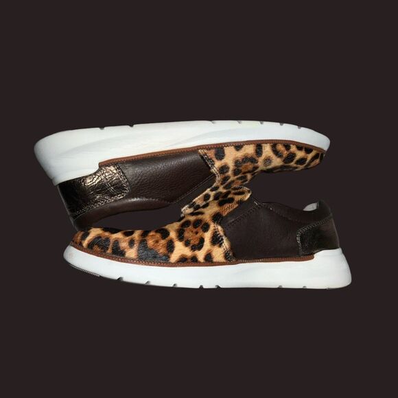 Women’s Johston & Murphy Callie Leather & Leopard Print Slip On Loafers Size 9 - Picture 6 of 9